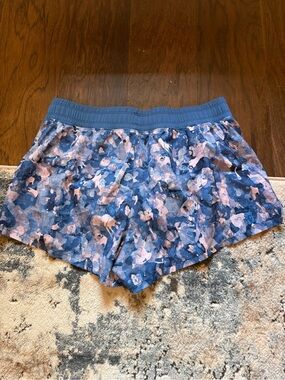 GAP Blue Pink Abstract Print Athletic Shorts